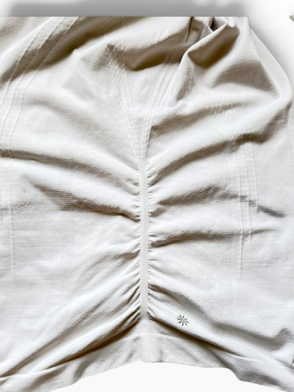 Athleta Momentum Ruched Long Sleeve Top Ruched at Sides Thumbhole Cuffs Small - Picture 4 of 8
